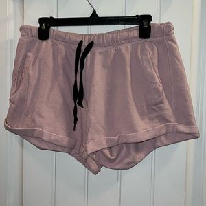 PINK pink shorts with pink logo on side. No stains or holes